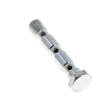 Boulon Banjo 3 voies en acier zingué avec filetage mâle G1/8'' L55mm [2 Pièces]