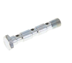 3-way zinc plated Steel Banjo Bolt with G1/8'' Male Threads L55mm [2 Pieces]