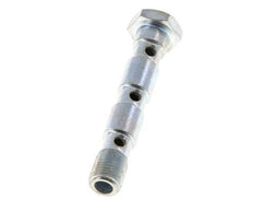 Boulon Banjo 3 voies en acier zingué avec filetage mâle G1/8'' L55mm [2 Pièces]