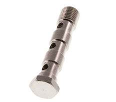 Boulon Banjo 3 voies en laiton nickelé avec filetage mâle G1/4'' L67mm [2 Pièces]