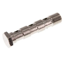 Boulon Banjo 3 voies en laiton nickelé avec filetage mâle G1/4'' L67mm [2 Pièces]
