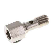 Boulon Banjo 1 voie en laiton nickelé avec filets mâle et femelle G1/8'' L24mm [2 Pièces]
