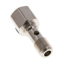 Boulon Banjo 1 voie en laiton nickelé avec filets mâle et femelle G1/8'' L24mm [2 Pièces]