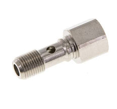 Boulon Banjo 1 voie en laiton nickelé avec filets mâle et femelle G1/8'' L24mm [2 Pièces]