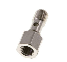 Boulon Banjo 1 voie en laiton nickelé avec filets mâle et femelle G1/8'' L24mm [2 Pièces]
