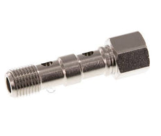 Boulon Banjo 2 voies en laiton nickelé avec filets mâle et femelle G1/4'' L46.7mm [2 Pièces]