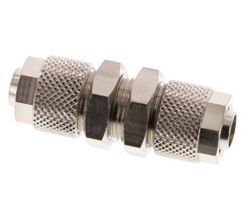 10x8 Laiton nickele Raccord droit à pousser Bulkhead