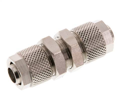 10x8 Laiton nickele Raccord droit à pousser Bulkhead