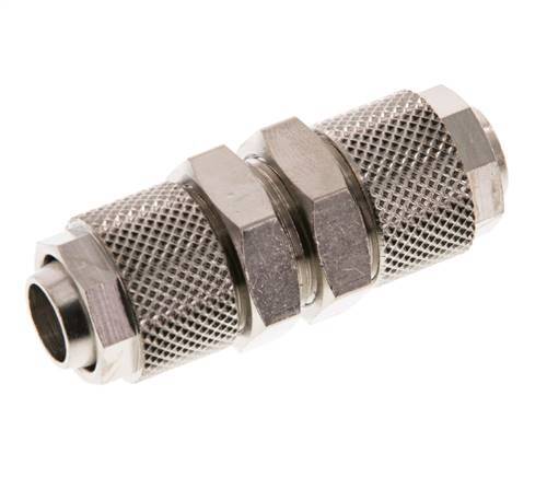 Raccord droit Push-on en laiton nickele 12x10 - Bulkhead