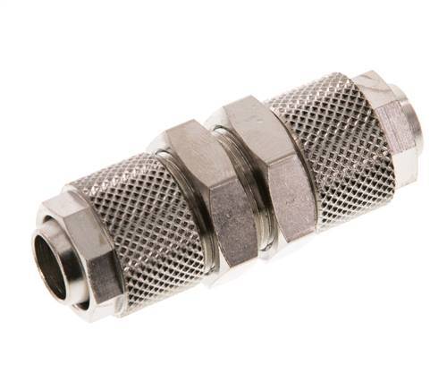 Raccord droit Push-on en laiton nickele 12x10 - Bulkhead