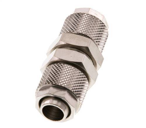 Raccord droit Push-on en laiton nickele 12x10 - Bulkhead