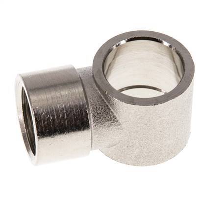 G3/8'' Raccord Banjo en laiton nickelé avec filetage femelle [2 Pièces]