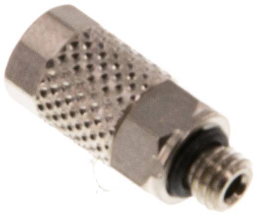 5x3 &amp; M5 Raccord droit Push-on en laiton nickelé avec filetage mâle NBR [10 Pièces].