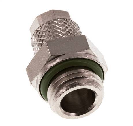 6x4 & G1/4'' Nickel plated Brass Straight Push-on Fitting with Male Threads FKM [5 Pieces]
