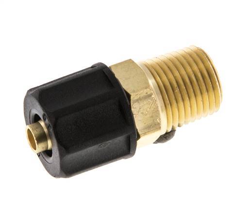 6x4 & 1/8''NPT Raccord Poussoir Droit en Laiton avec Filets Mâles [2 Pièces]