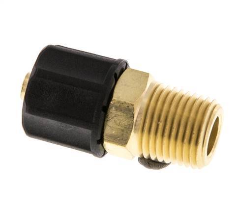 6x4 & 1/8''NPT Raccord Poussoir Droit en Laiton avec Filets Mâles [2 Pièces]