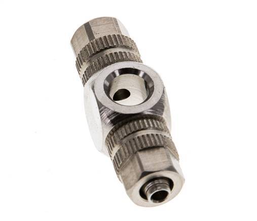 4.3x3 & M5 Laiton nickele Banjo Tee Push-on Fitting [2 Pieces]