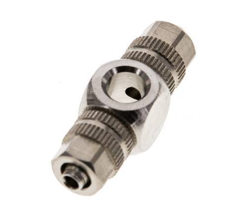 4.3x3 & M5 Laiton nickele Banjo Tee Push-on Fitting [2 Pieces]