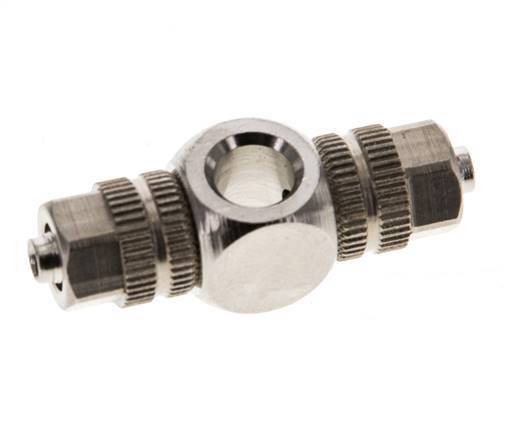 4.3x3 & M5 Laiton nickele Banjo Tee Push-on Fitting [2 Pieces]