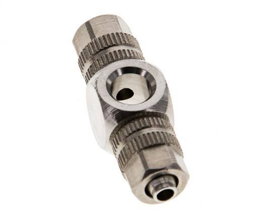 4.3x3 & M5 Laiton nickele Banjo Tee Push-on Fitting [2 Pieces]