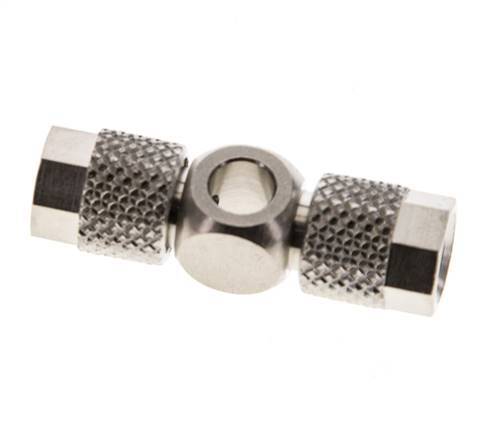 6x4 & M5 laiton nickele Banjo Tee Push-on Fitting [2 Pieces]