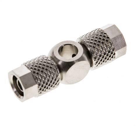 6x4 & M5 laiton nickele Banjo Tee Push-on Fitting [2 Pieces]