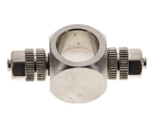 4.3x3 & G1/8'' Raccord Banjo Tee Push-on en laiton nickele