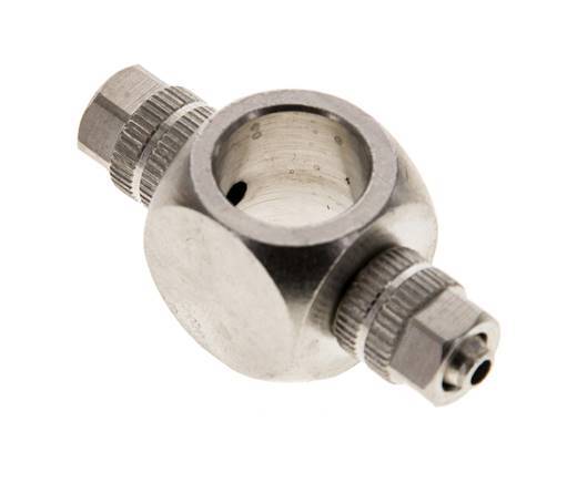 4.3x3 & G1/8'' Raccord Banjo Tee Push-on en laiton nickele