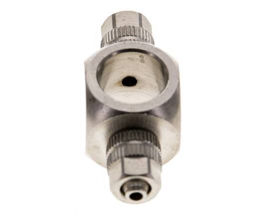 4.3x3 & G1/8'' Raccord Banjo Tee Push-on en laiton nickele