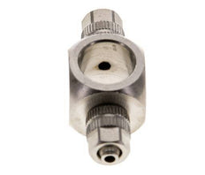 4.3x3 & G1/8'' Raccord Banjo Tee Push-on en laiton nickele
