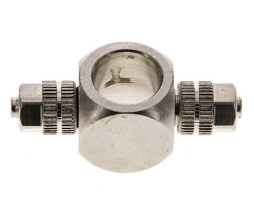 4.3x3 & G1/8'' Raccord Banjo Tee Push-on en laiton nickele