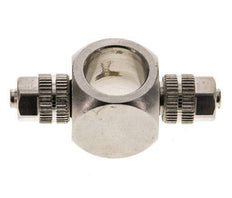 4.3x3 & G1/8'' Raccord Banjo Tee Push-on en laiton nickele