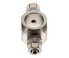 4.3x3 & G1/8'' Raccord Banjo Tee Push-on en laiton nickele