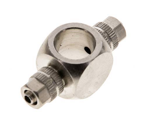 4.3x3 & G1/8'' Raccord Banjo Tee Push-on en laiton nickele