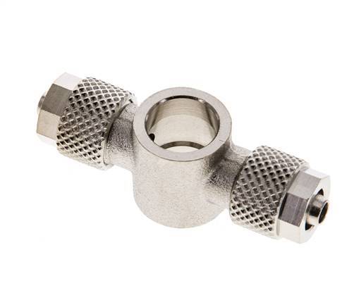 6x4 & G1/8'' Raccord Banjo Tee Push-on en laiton nickele [2 Pièces]