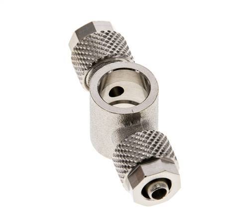 6x4 & G1/8'' Raccord Banjo Tee Push-on en laiton nickele [2 Pièces]