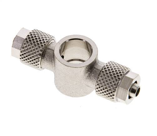 6x4 & G1/8'' Raccord Banjo Tee Push-on en laiton nickele [2 Pièces]