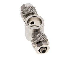 6x4 & G1/8'' Raccord Banjo Tee Push-on en laiton nickele [2 Pièces]