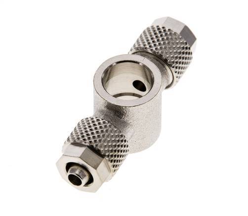 6x4 & G1/8'' Raccord Banjo Tee Push-on en laiton nickele [2 Pièces]