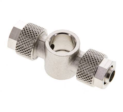 8x6 & G1/8'' Nickel plated Brass Banjo Tee Push-on Fitting [2 Pieces]