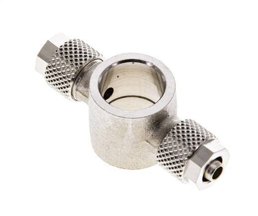 6x4 & G1/4'' Raccord Banjo Tee Push-on en laiton nickele [2 Pièces]
