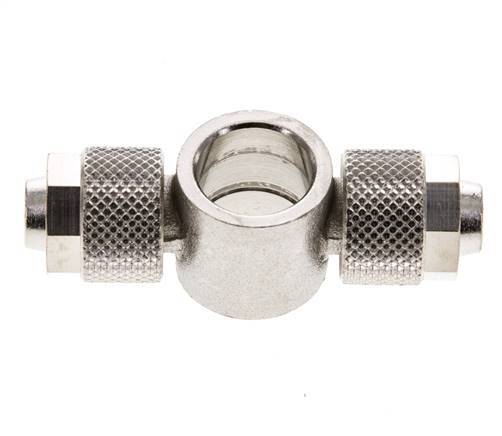 10x8 & G1/4'' Raccord Banjo Tee Push-on en laiton nickele [2 Pièces]