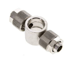 10x8 & G1/4'' Raccord Banjo Tee Push-on en laiton nickele [2 Pièces]