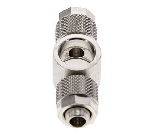 10x8 & G1/4'' Raccord Banjo Tee Push-on en laiton nickele [2 Pièces]