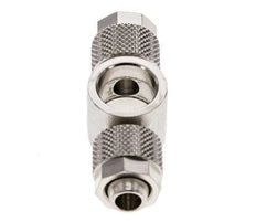 10x8 & G1/4'' Raccord Banjo Tee Push-on en laiton nickele [2 Pièces]