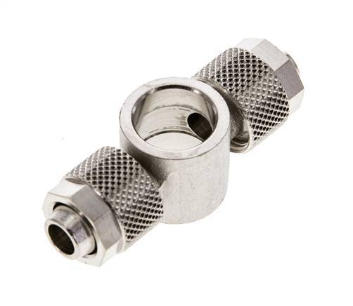 10x8 & G1/4'' Raccord Banjo Tee Push-on en laiton nickele [2 Pièces]