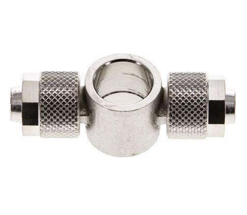 10x8 & G1/4'' Raccord Banjo Tee Push-on en laiton nickele [2 Pièces]