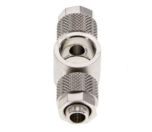 10x8 & G1/4'' Raccord Banjo Tee Push-on en laiton nickele [2 Pièces]