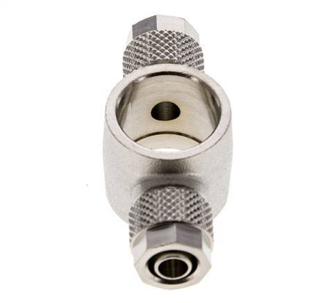 8x6 & G3/8'' Raccord Banjo Tee Push-on en laiton nickele