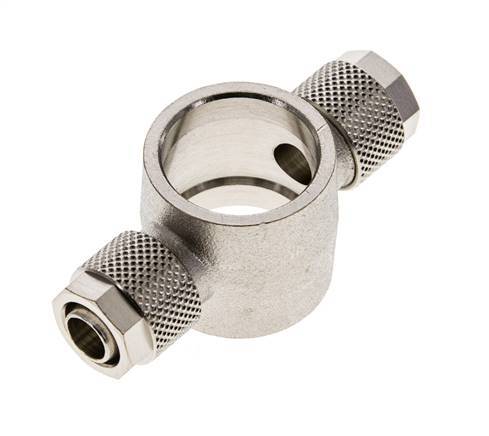 10x8 & G1/2'' Raccord Banjo Tee Push-on en laiton nickele